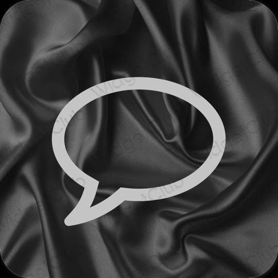 Estético cinzento Messages ícones de aplicativos