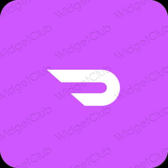 Estetyka fioletowy Doordash ikony aplikacji