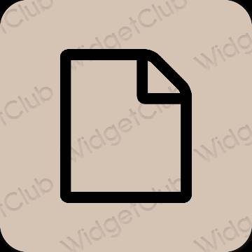 Stijlvol beige Files app-pictogrammen