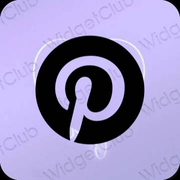 Estetický pastelově modrá Pinterest ikony aplikací