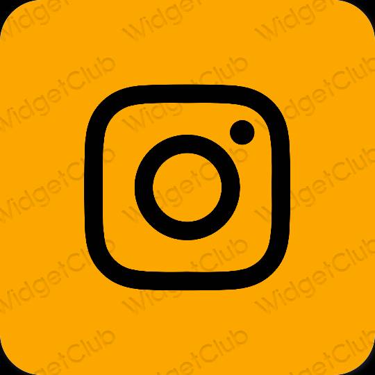 Aesthetic orange Instagram app icons
