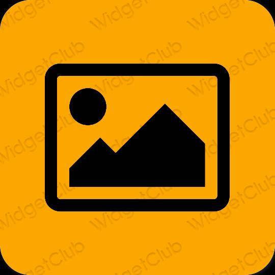 Estetsko oranžna Photos ikone aplikacij