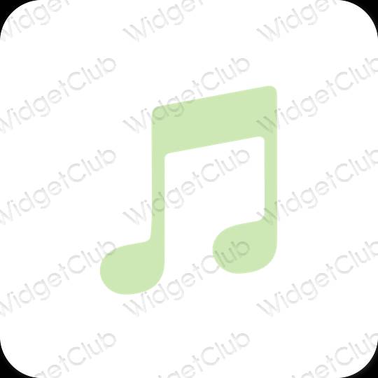 Pictograme pentru aplicații Apple Music estetice