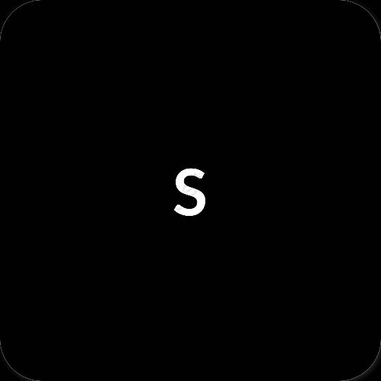 Esztétika fekete SHEIN alkalmazás ikonok
