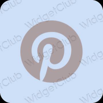 审美的 淡蓝色 Pinterest 应用程序图标