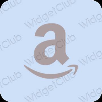 Aesthetic pastel blue Amazon app icons