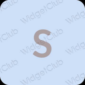 Естетичен пастелно синьо SHEIN икони на приложения