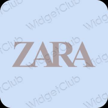 Esthétique bleu pastel ZARA icônes d'application