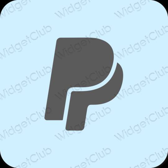 Esthétique bleu pastel Paypal icônes d'application