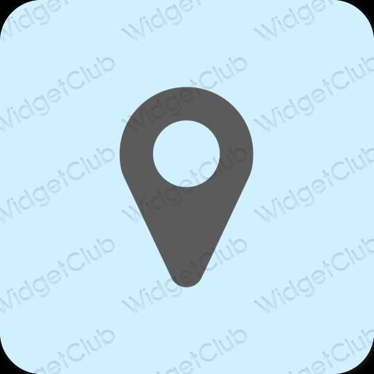 Estetis ungu Google Map ikon aplikasi