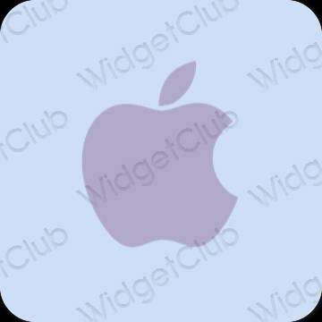 Esteetiline pastelne sinine Apple Store rakenduste ikoonid