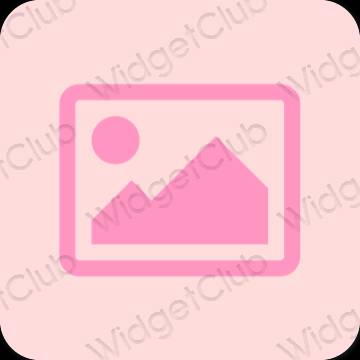 Thẩm mỹ màu hồng nhạt Photos biểu tượng ứng dụng