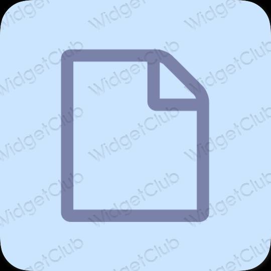 Aesthetic pastel blue Notes app icons