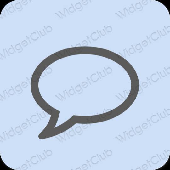 Естетичен лилаво Messages икони на приложения