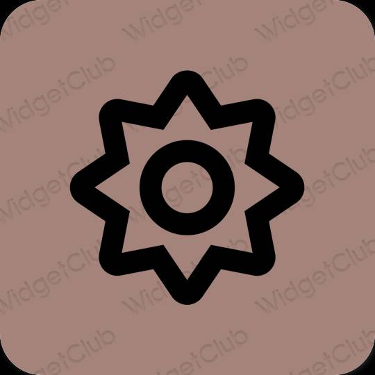 Stijlvol bruin Settings app-pictogrammen