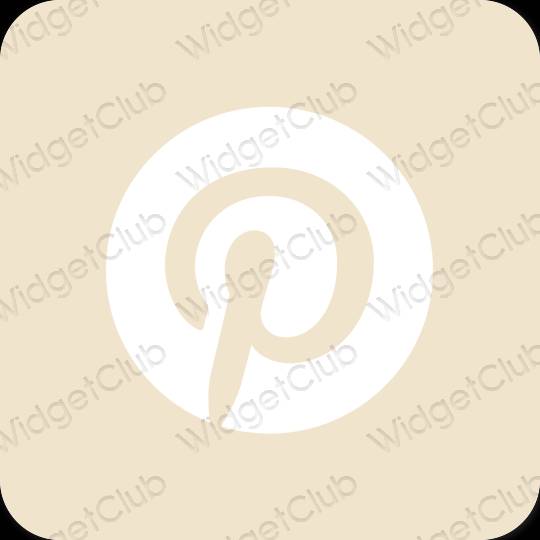 Estetisk beige Pinterest app ikoner