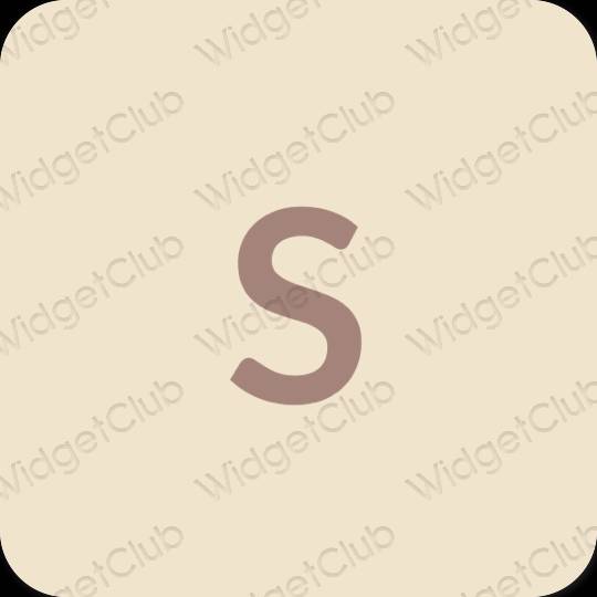 Естетичен бежово SHEIN икони на приложения