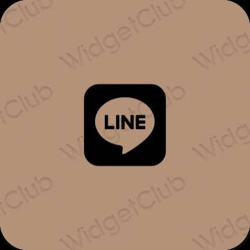 Icônes d'application LINE esthétiques