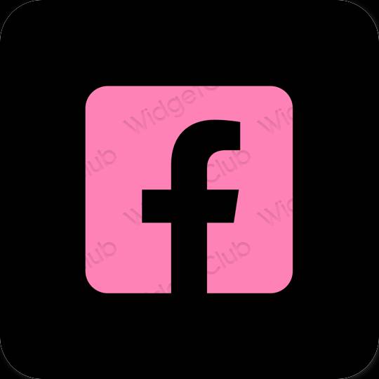 Aesthetic purple Facebook app icons