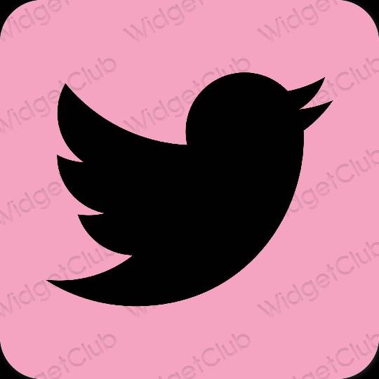 Icônes d'application Twitter esthétiques