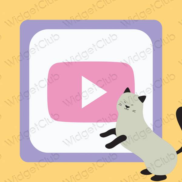 Thẩm mỹ nâu Youtube biểu tượng ứng dụng