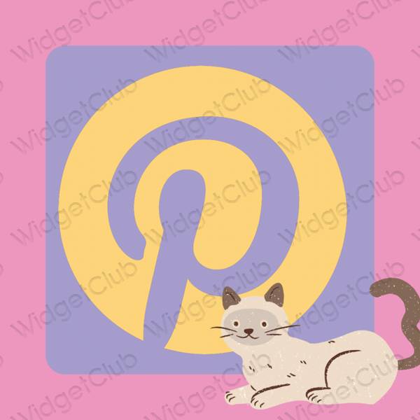 Estetické ikony aplikací Pinterest