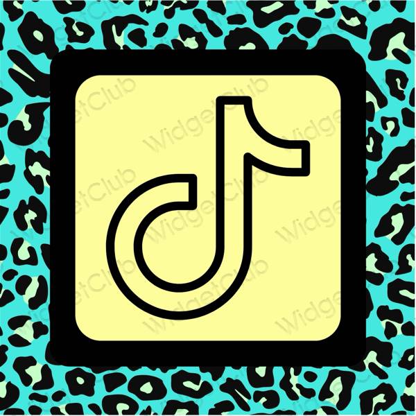 Ästhetisch gelb TikTok App-Symbole