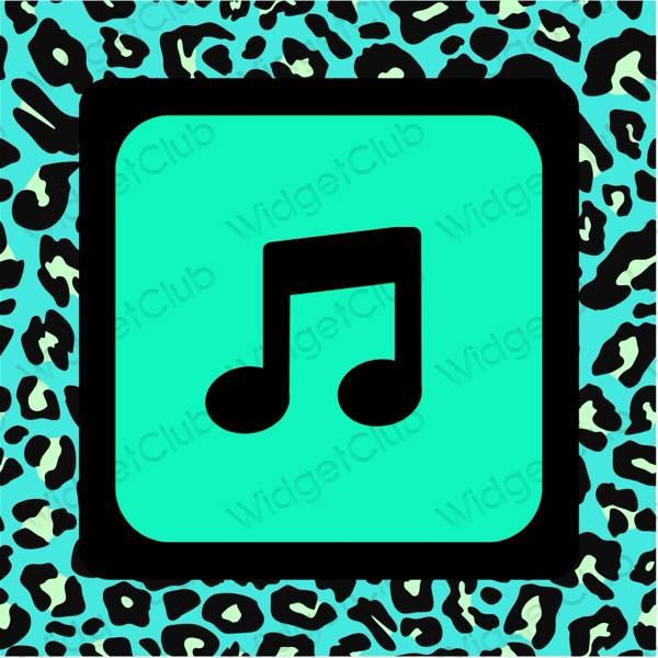 Æstetisk blå Music app ikoner