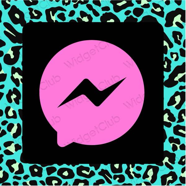 Estetico porpora Messenger icone dell'app