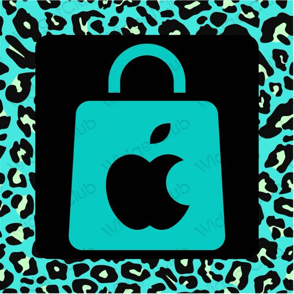 Ესთეტიური ლურჯი Apple Store აპლიკაციის ხატები
