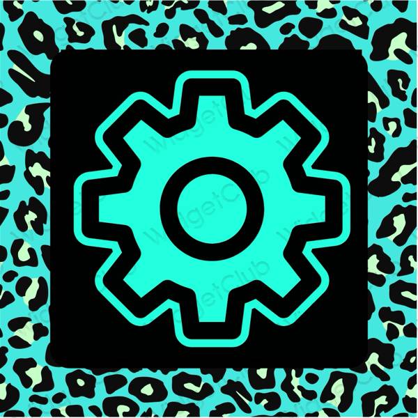 Aesthetic blue Settings app icons