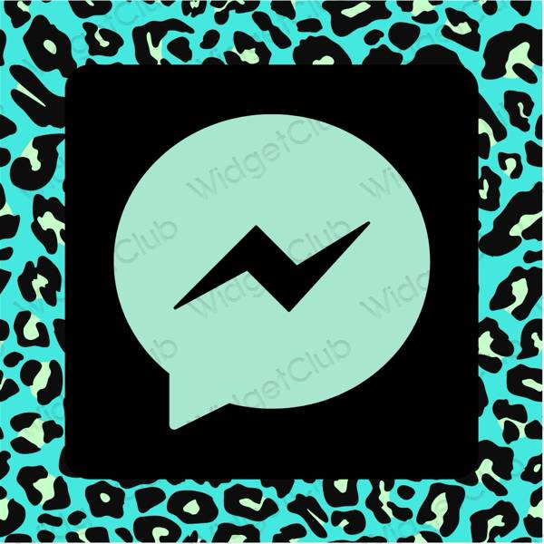 אֶסתֵטִי כחול פסטל Messenger סמלי אפליקציה