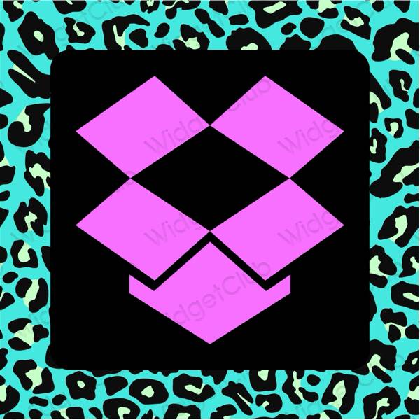 Estetik ungu Dropbox ikon aplikasi
