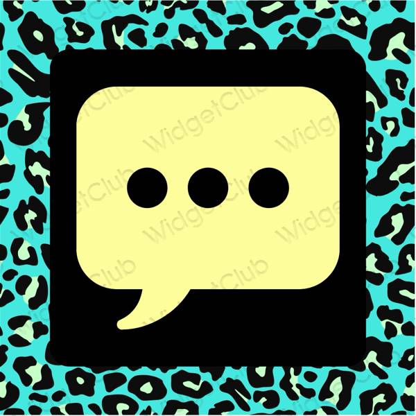 审美的 黄色的 Messages 应用程序图标
