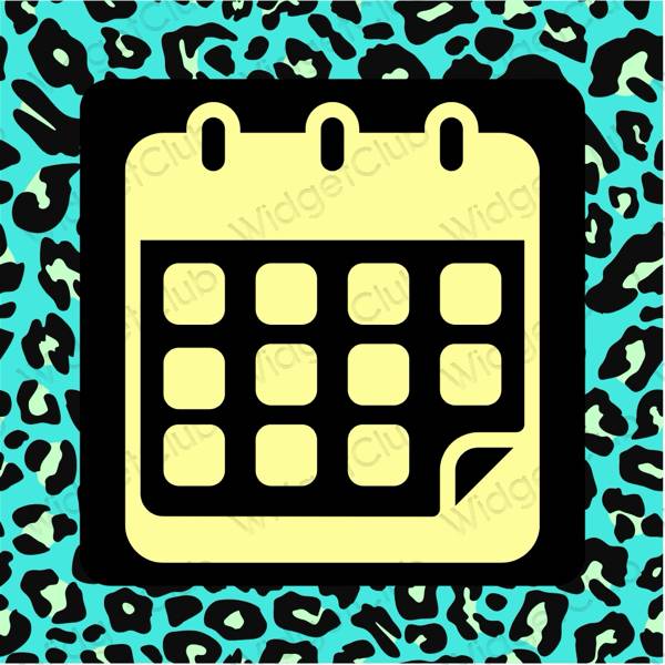 Estético amarillo Calendar iconos de aplicaciones