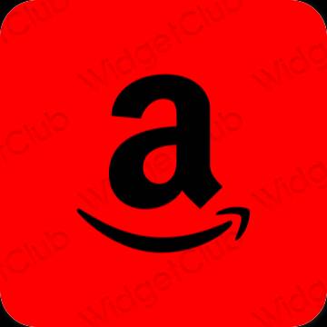 Ästhetisch rot Amazon App-Symbole
