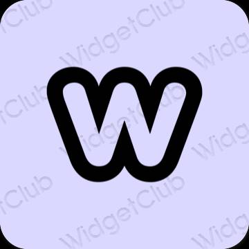 Estetisk lila Weebly app ikoner