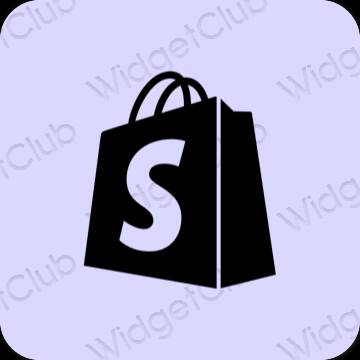Thẩm mỹ màu tím Shopify biểu tượng ứng dụng