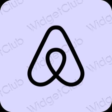 Esztétika pasztell kék Airbnb alkalmazás ikonok