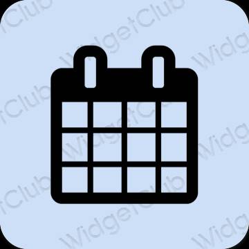 Estetik biru pastel Calendar ikon aplikasi