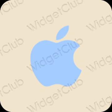 Aesthetic beige Apple Store app icons