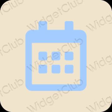 Aesthetic beige Calendar app icons