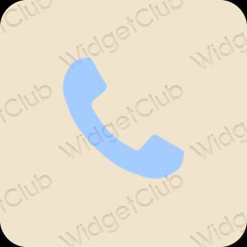 Estético beige Phone iconos de aplicaciones