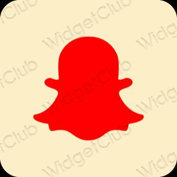 Estetisk gul snapchat app ikoner