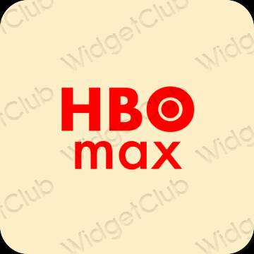 Естетичен жълто HBO MAX икони на приложения