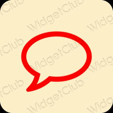 Estetyka żółty Messages ikony aplikacji