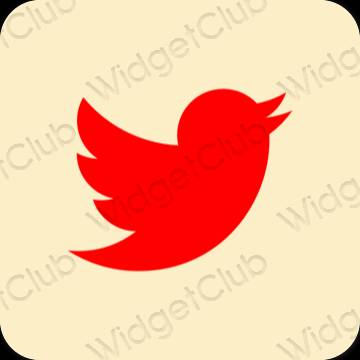 Ästhetisch gelb Twitter App-Symbole