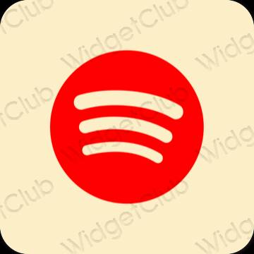 Estético amarelo Spotify ícones de aplicativos