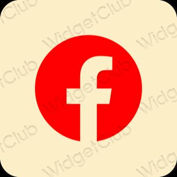 Estetické žltá Facebook ikony aplikácií