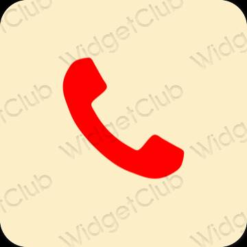 Estetický žlutá Phone ikony aplikací